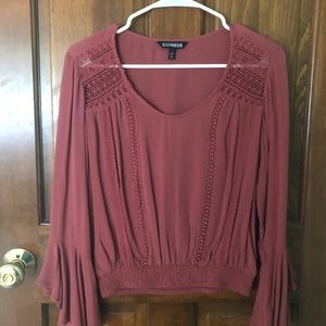 Dusty rose blouse from Express